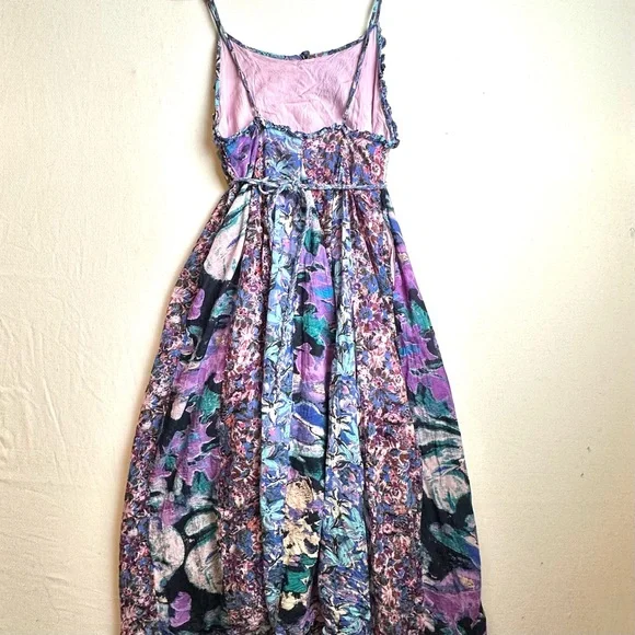 Free People Moondive Floral Patten Mixing Maxi Dress Bobo Cottagecore - Picture 7 of 13
